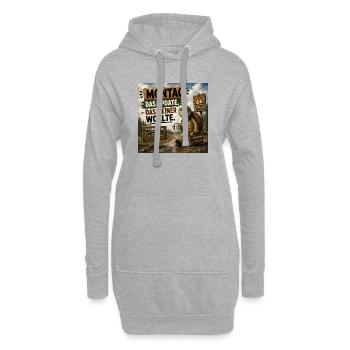 Montag Update Das Keiner Wollte - Hoodie-Kleid - Grau meliert - Vorne