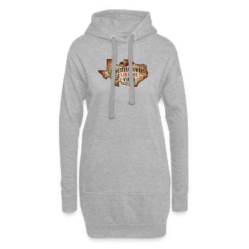 Ambiances de cowboy western comme moi - Sweat-shirt à capuche long Femme - gris chiné - Devant
