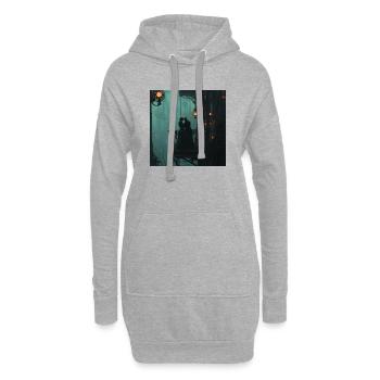 Château à vapeur de la cohésion - Sweat-shirt à capuche long Femme - gris chiné - Devant