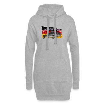 Wolfsbarsch Angeln Deutschland - Hoodie-Kleid - Grau meliert - Vorne