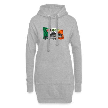 Wolfsbarsch Angeln Irland - Wölfe  - Hoodie-Kleid - Grau meliert - Vorne