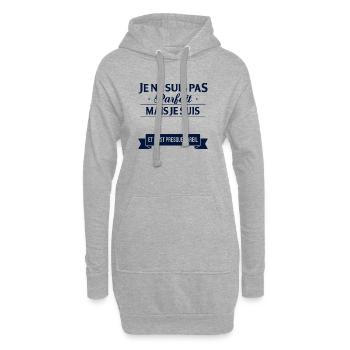 Je Ne Suis Pas Parfait Mais Je Suis Et C Est Pr... - Sweat-shirt à capuche long Femme - gris chiné - Devant