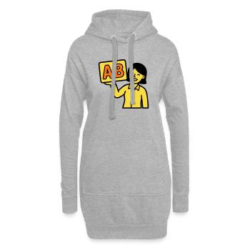 Enseignant à l’école primaire ABC Vector - Sweat-shirt à capuche long Femme - gris chiné - Devant