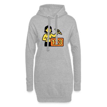 Enseignant Math 123 School - Sweat-shirt à capuche long Femme - gris chiné - Devant