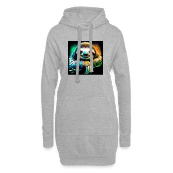 paresse - Sweat-shirt à capuche long Femme - gris chiné - Devant