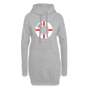 Ahoi Rettungsringe - Hoodie-Kleid - Grau meliert - Vorne