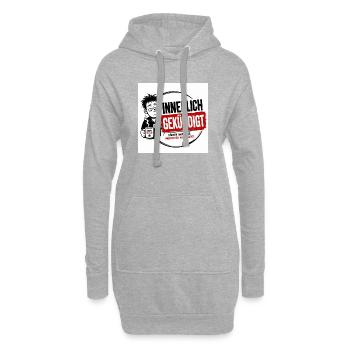 Innerlich habe gekündigt - Hoodie-Kleid - Grau meliert - Vorne