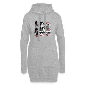 Kassa Offen Nerven Geschlossen - Hoodie-Kleid - Grau meliert - Vorne
