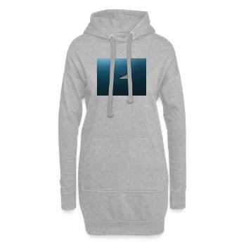 Manta gleiten über den Ozean-Abgrund - Hoodie-Kleid - Grau meliert - Vorne