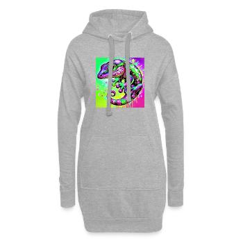 Gecko - Hoodie Dress - heather grey - Front