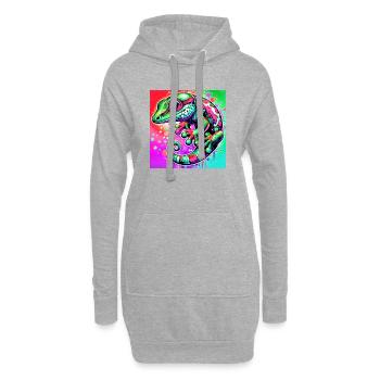 Gecko - Hoodie Dress - heather grey - Front