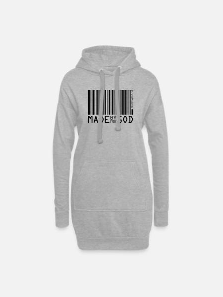made by god - Hoodie-Kleid - Grau meliert