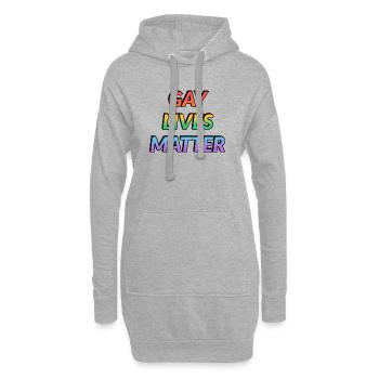 Gay Lives Matter Regenbogen - Hoodie-Kleid - Grau meliert - Vorne