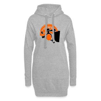 Forsthelm Baumpflege Waldarbeiter Holzfäller - Hoodie-Kleid - Grau meliert - Vorne