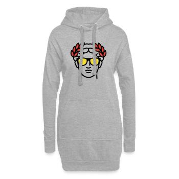 Römische Statue Sonnenbrille Antike Kunst - Hoodie-Kleid - Grau meliert - Vorne