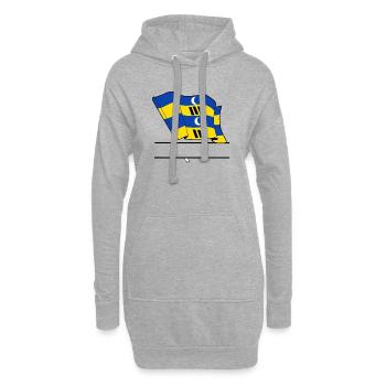 Ameland-Flagge – Individuelles Inseldesign - Hoodie-Kleid - Grau meliert - Vorne