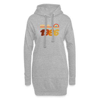 T-Shirt 40 Ans 1986 Rock Style - Sweat-shirt à capuche long Femme - gris chiné - Devant