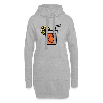 Vacances d’été aux filles avec cocktail à l’orange - Sweat-shirt à capuche long Femme - gris chiné - Devant