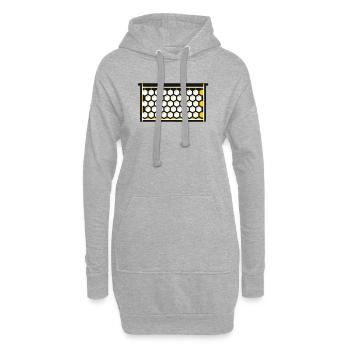  Bienenwabe Rähmchen Imkerei Honigernte Bienen - Hoodie-Kleid - Grau meliert - Vorne