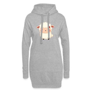 Mouton - Sweat-shirt à capuche long Femme - gris chiné - Devant