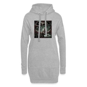Cordes de contrôle - Sweat-shirt à capuche long Femme - gris chiné - Devant