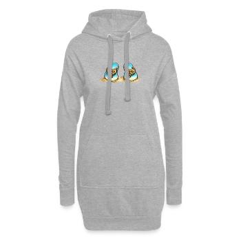 Blue Pretzel Bow Beach Flip-Flops - Hoodie-Kleid - Grau meliert - Vorne