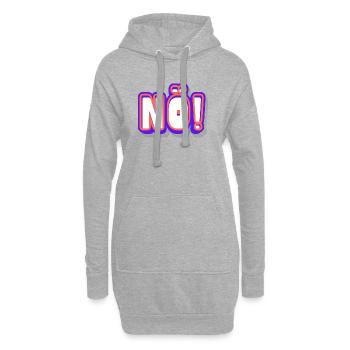 NO! Neon Pop Schriftkunst - Hoodie-Kleid - Grau meliert - Vorne