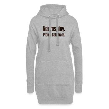 Neuroépicé et fier de diagnostic tardif ND - Sweat-shirt à capuche long Femme - gris chiné - Devant