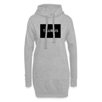 Taurus-Gradiententypografie - Hoodie-Kleid - Grau meliert - Vorne