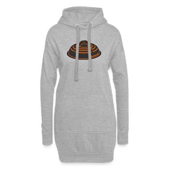 Grilldeckel BBQ Smoker Grillmeister Vatertag - Hoodie-Kleid - Grau meliert - Vorne