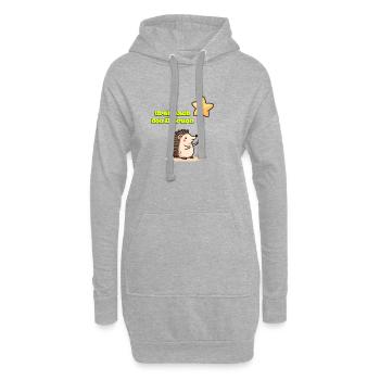 Greif nach den Sternen Süßer Igel Träumer Motivati - Hoodie-Kleid - Grau meliert - Vorne