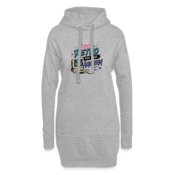 Cooles Too Retro for your Algorithm Design - Hoodie-Kleid - Grau meliert - Vorne