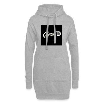 Écriture D Vintage Casual - Sweat-shirt à capuche long Femme - gris chiné - Devant