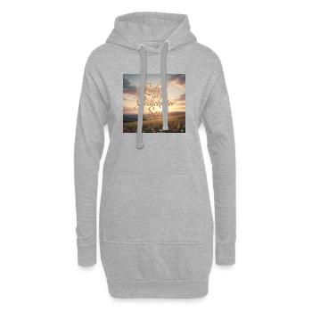 Liebe ist Gedicht der Seele - Hoodie-Kleid - Grau meliert - Vorne