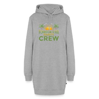Équipe de la fête de Formentera - Sweat-shirt à capuche long Femme - gris chiné - Devant