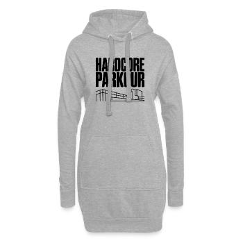 Hardcore Parkour - Sweat-shirt à capuche long Femme - gris chiné - Devant