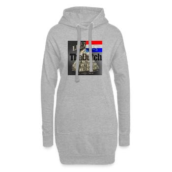 Vermächtnispyramide: Fokus und Freiheit - Hoodie-Kleid - Grau meliert - Vorne