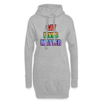 Gay Lives Matter Regenbogen-Tee - Hoodie-Kleid - Grau meliert - Vorne