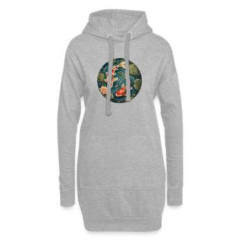 Koi Teich - Hoodie-Kleid - Grau meliert - Vorne