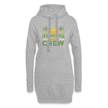 Équipe de la fête de Hambourg - Sweat-shirt à capuche long Femme - gris chiné - Devant