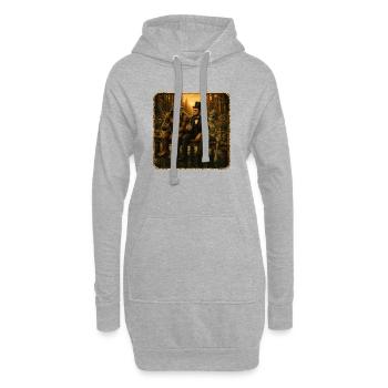 Bigfoot Lincoln Alien - Retro Angeln Freundschaft - Hoodie-Kleid - Grau meliert - Vorne