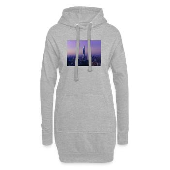 Silhouette du crépuscule avec flèche - Sweat-shirt à capuche long Femme - gris chiné - Devant
