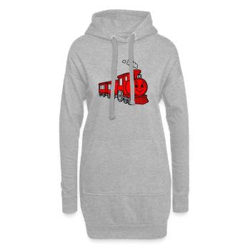 Entraîner les enfants - Sweat-shirt à capuche long Femme - gris chiné - Devant