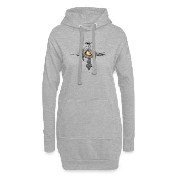 Lune du Fragment Sacré – Sigil Mystique - Sweat-shirt à capuche long Femme - gris chiné - Devant