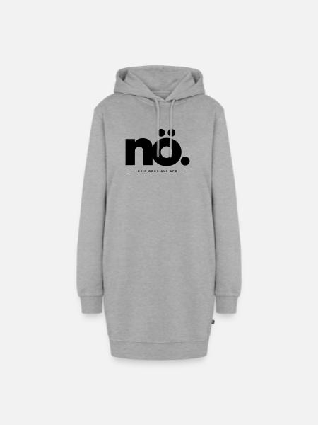NÖ - Kein Bock auf AfD - Hoodie-Kleid - Grau meliert
