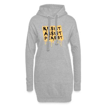 Resist Assist Persist Aktivismus Motivation Logo - Hoodie-Kleid - Grau meliert - Vorne