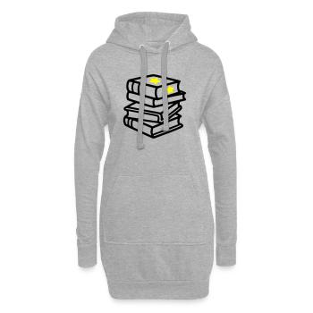 Bücherstapel Stern Fantasy Lesen Buchclub - Hoodie-Kleid - Grau meliert - Vorne