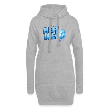 Schmelzendes Eis Cartoon Design - Hoodie-Kleid - Grau meliert - Vorne