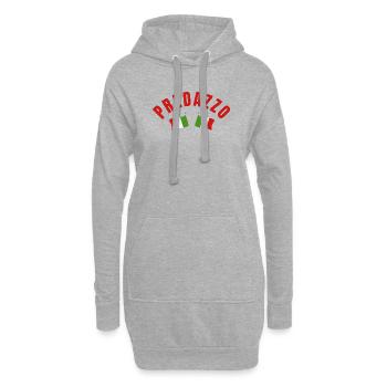 Predazzo Italienische Flaggen - Hoodie-Kleid - Grau meliert - Vorne