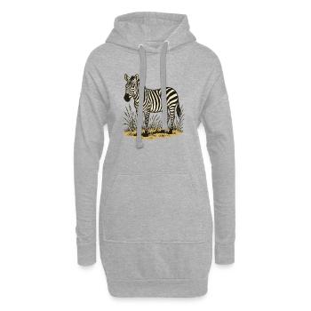 Zebra - Hoodie-Kleid - Grau meliert - Vorne